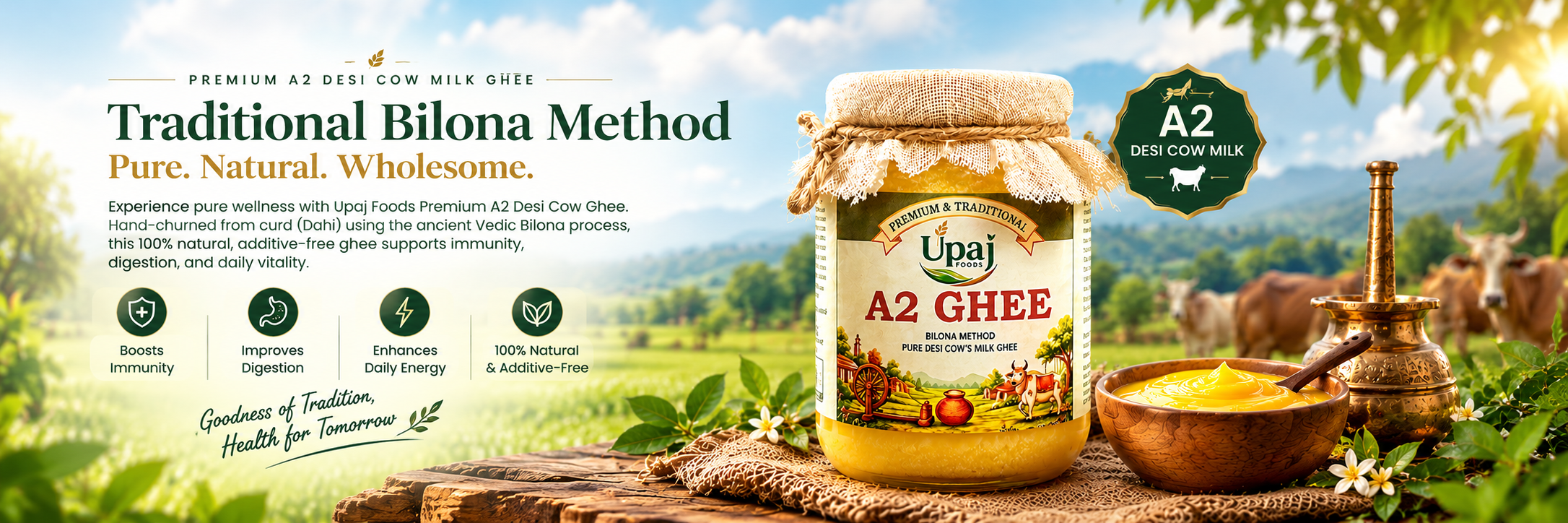 A2 Desi Cow Milk Ghee