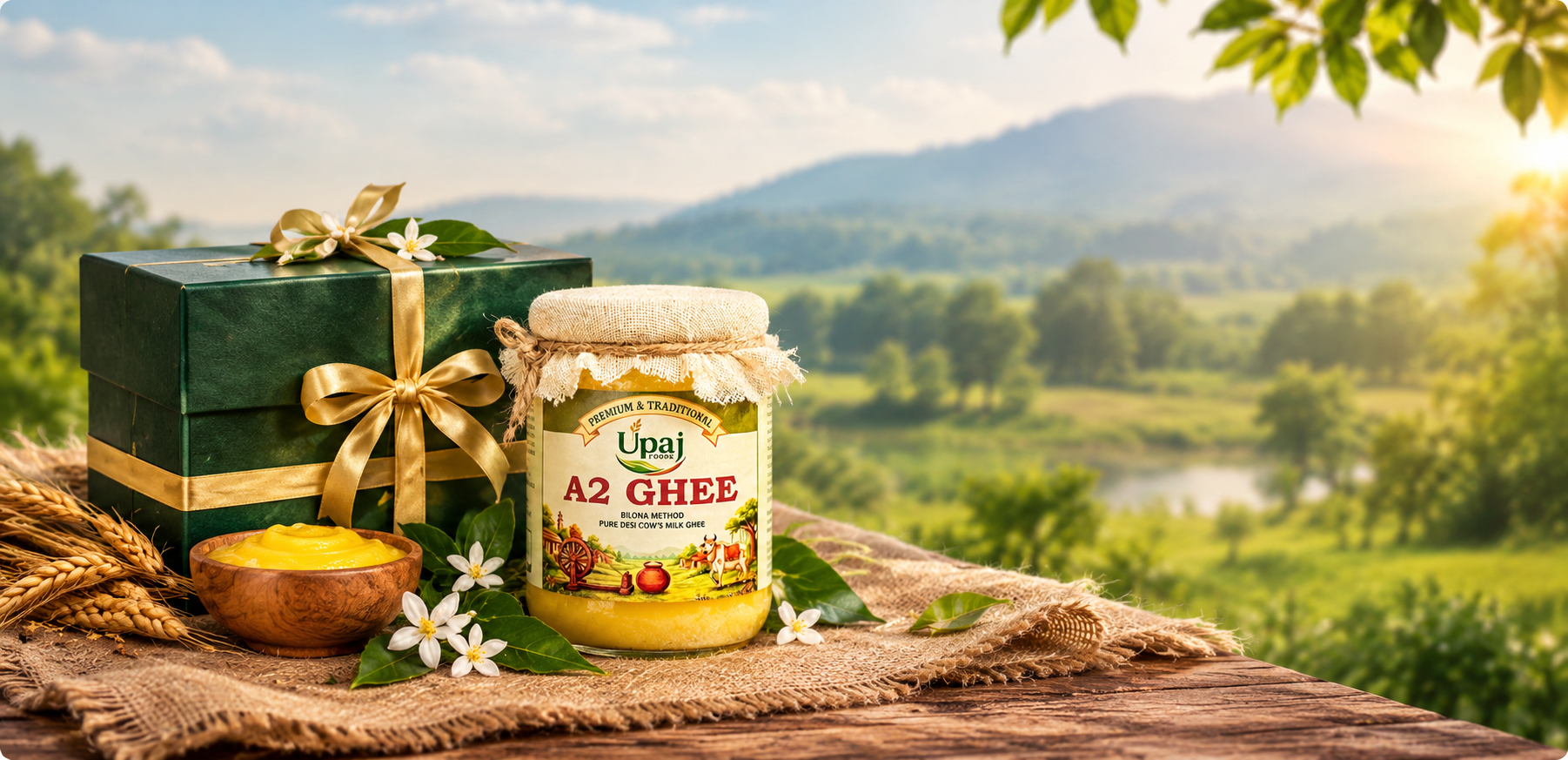 A2 Cow ghee Manufacturing Company in Delhi - Upaj Food Premium A2 Desi Cow Ghee